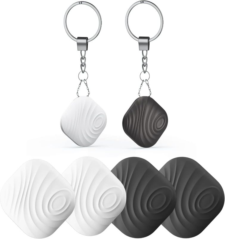 Photo 1 of Nutale Key Finder, Bluetooth Tracker Item Locator with Key Chain for Keys Pet Wallets or Backpacks and Tablets, Batteries Include (White & Black, 4 Pack)
