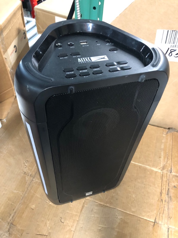 Photo 2 of Altec Lansing Shockwave Wireless Party Speaker, Travel Bluetooth Speaker with Rechargeable Battery, Portable Sound System with Microphone (Renewed)