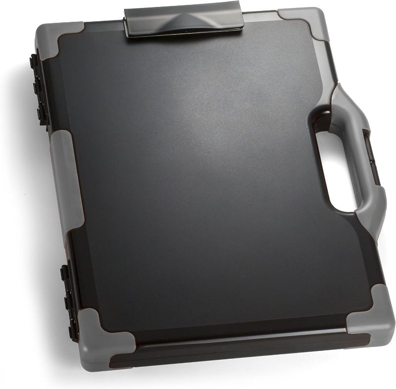 Photo 1 of Officemate OIC Carry All Clipboard Storage Box, Letter/Legal Size, Black and Gray (83324)