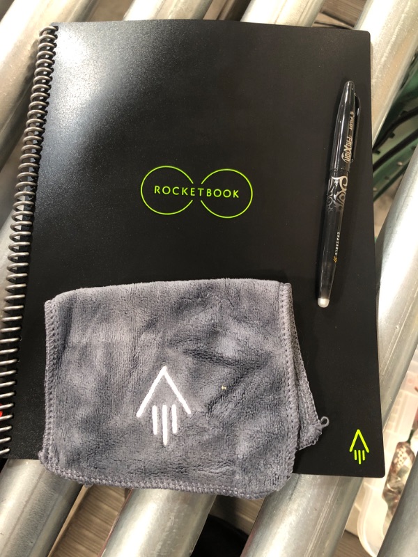 Photo 2 of Rocketbook Smart Reusable - Dot-Grid Eco-Friendly Notebook with 1 Pilot Frixion Pen & 1 Microfiber Cloth Included (8.5" x 11") 