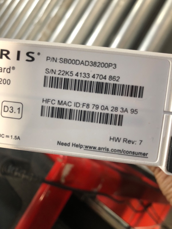 Photo 1 of ARRIS SURFboard SB8200-RB DOCSIS 3.1 Cable Modem 