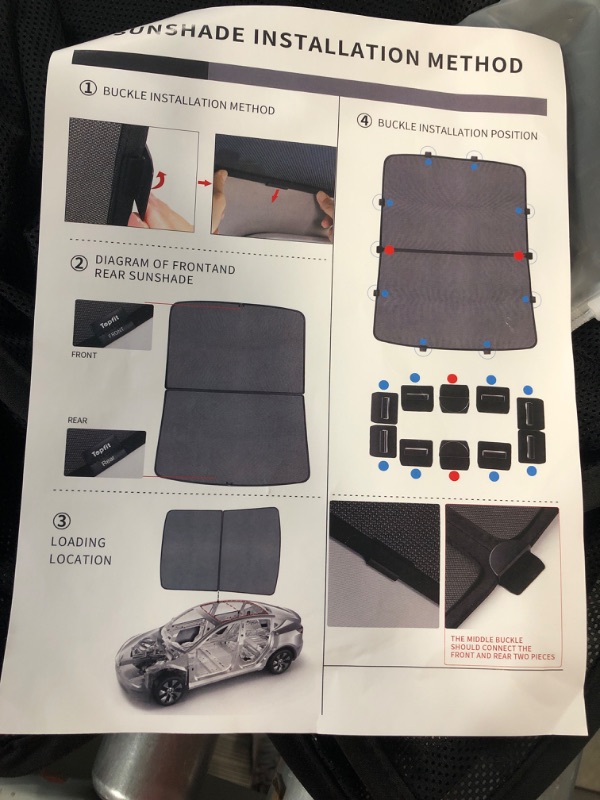 Photo 3 of Topfit for Model Y Sunshade Roof Window Insulation UV Rays Protection  (2020 2021) Heat Blocking Shades