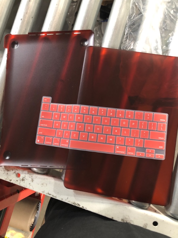 Photo 2 of SEE NOTES 
IBENZER Compatible with 2023 2022 M2 MacBook Pro 13 Inch Case  For New Macbook Pro 13" with/without Touch Bar Wine Red