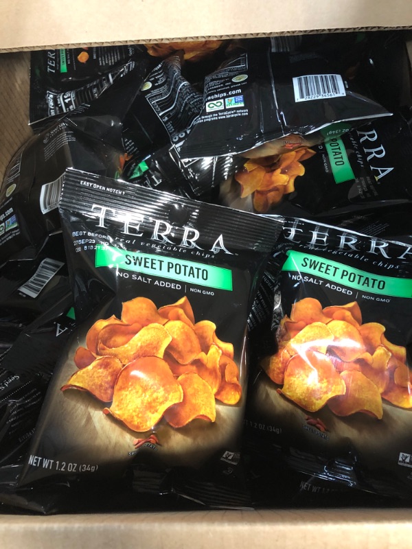 Photo 2 of Terra Sweet Potato Vegetable Chips, No Salt Added, 1.2 Oz (Pack of 24) Sweet Potato (No Salt added) Chips