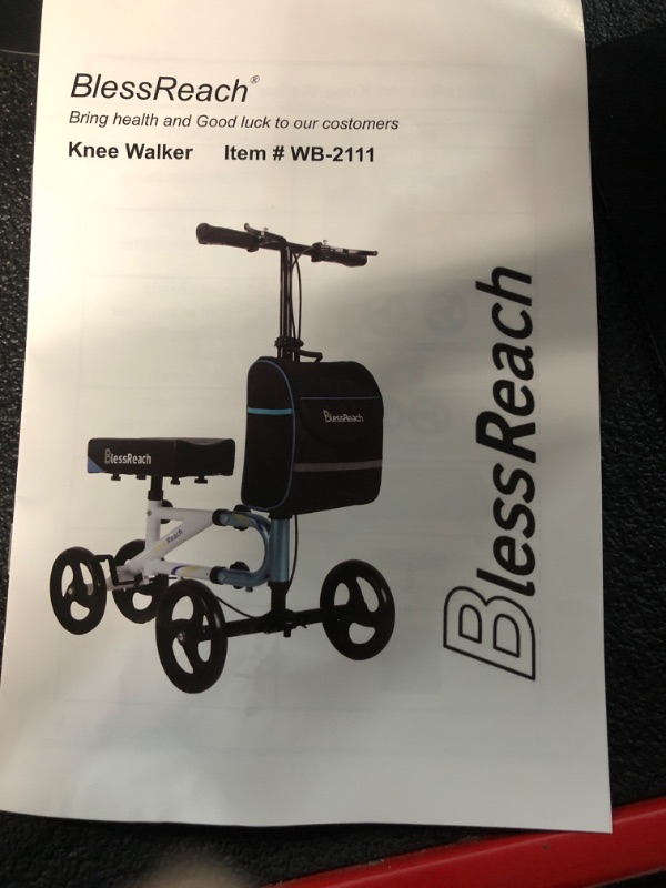 Photo 2 of BlessReach Economy Knee Scooter Steerable Knee Walker for Foot Injuries