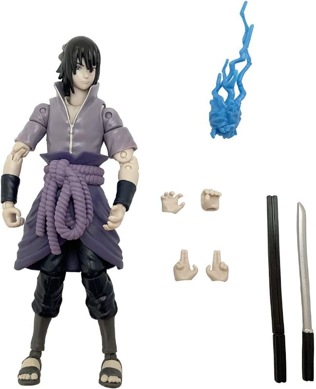 Photo 1 of DMAGED/SEE NOTES 
Bandai Naruto Anime Heroes Sasuke Uchiha Toy Action Figure Toy Bundle 