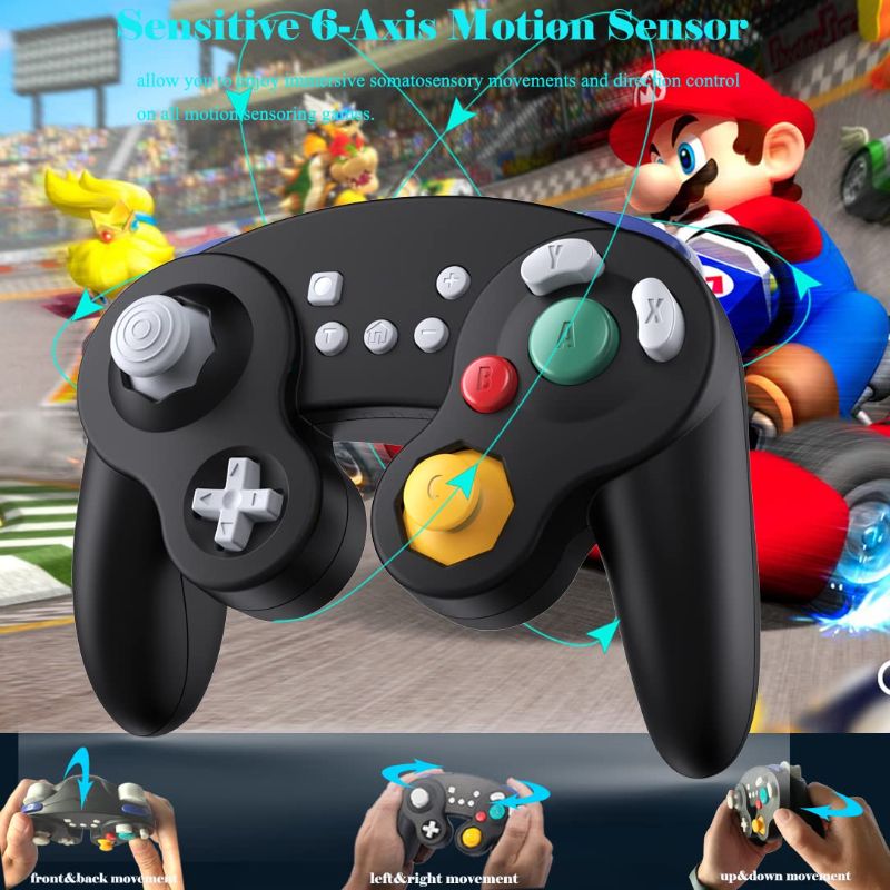 Photo 1 of 
EXLENE Gamecube Controller Switch, Wireless Switch Pro Controller for Nintendo Switch/Lite/PC/Android/iOS/Steam,