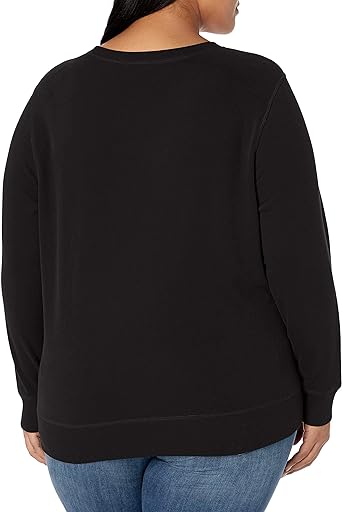 Photo 1 of Amazon Essentials Women's French Terry Fleece Crewneck Sweatshirt (1 black, 1 navy blue, 2 grey- L)
