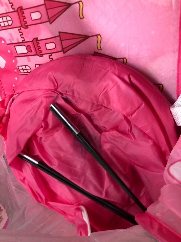 Photo 1 of Pink Princess Castle Tent Set Up