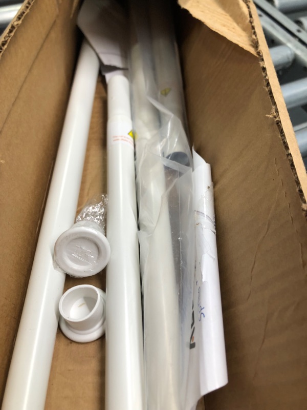 Photo 1 of ALLZONE Shower Curtain Rod Tension No Drill, 44-81 Inches,Heavy Duty Tension Curtain Rod, Rustproof Shower Rods for Bathroom, Adjustable Spring Tension Rods for Windows,White White 44-81 Inches