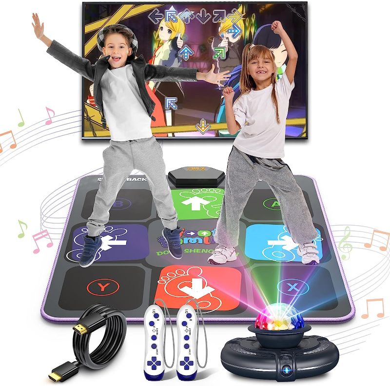 Photo 1 of FWFX Dance Mat Games for TV - Wireless Musical Electronic Dance Mats with HD Camera, Double User Exercise Fitness Non-Slip Dance Step Pad Dancing Mat for Kids & Adults, Gift for Boys & Girls…