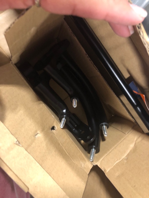 Photo 1 of Amazon Basics Room Darkening Double Curtain Rod - 48" to 88", Black Black 48" to 88" Double Rod