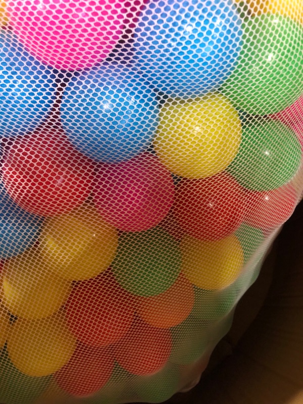 Photo 1 of Amazon Basics BPA Free Crush-Proof Plastic Pit Balls with Storage Bag, Toddlers Kids 12+ Months, 6 Bright Colors - Pack of 1000 6 Bright Colors 1,000 Balls