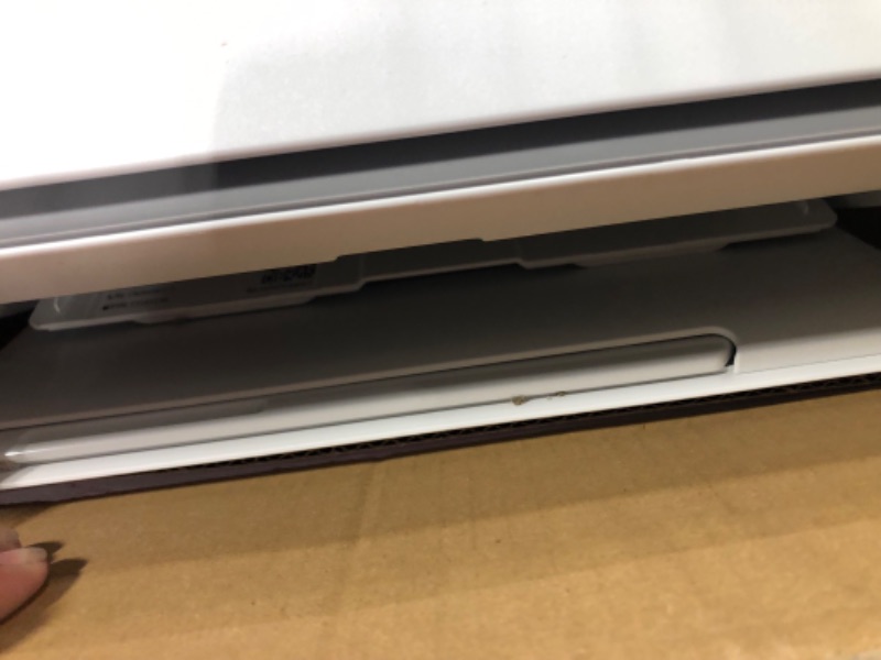 Photo 1 of HP DeskJet 2755e Wireless Color All-in-One Printer with bonus 6 months Instant Ink (26K67A), white