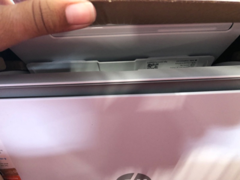 Photo 1 of HP DeskJet 2755e Wireless Color All-in-One Printer with bonus 6 months Instant Ink (26K67A), white