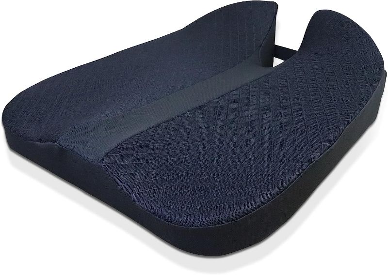 Photo 1 of Agsnilove Seat Cushion Experience Ultimate Comfort and Pressure Relief Memory Foam Seat Cushion Perfect for Office Chairs, Car, Wheelchairs, Black