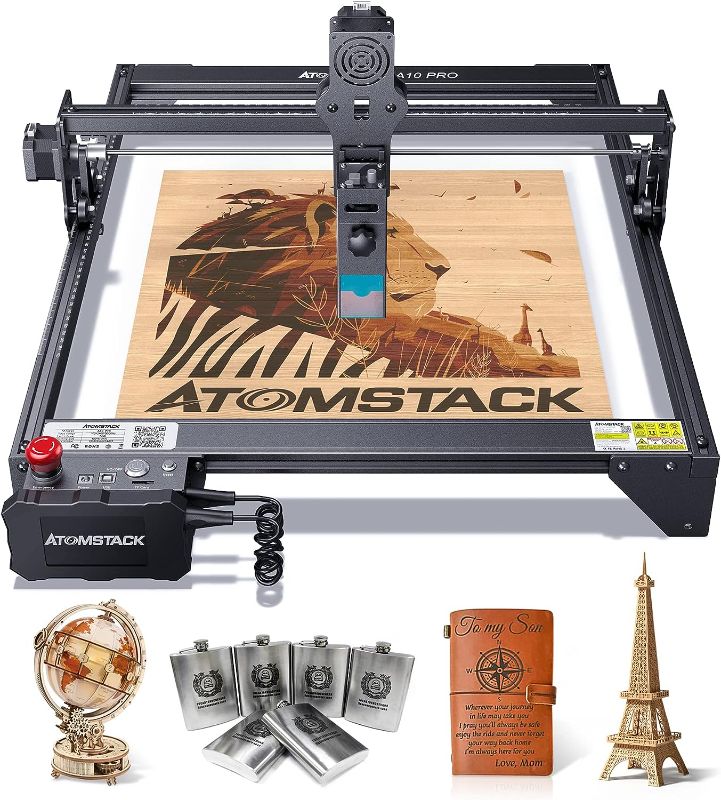 Photo 1 of A TOMSTACK A10 Pro Laser Engraver, 10W Laser Engraving Machine, Laser Cutting Machine 60W Higher Accuracy Laser Cutter and Engraver Machine, Engraving Machine for Wood, Metal, Acrylic