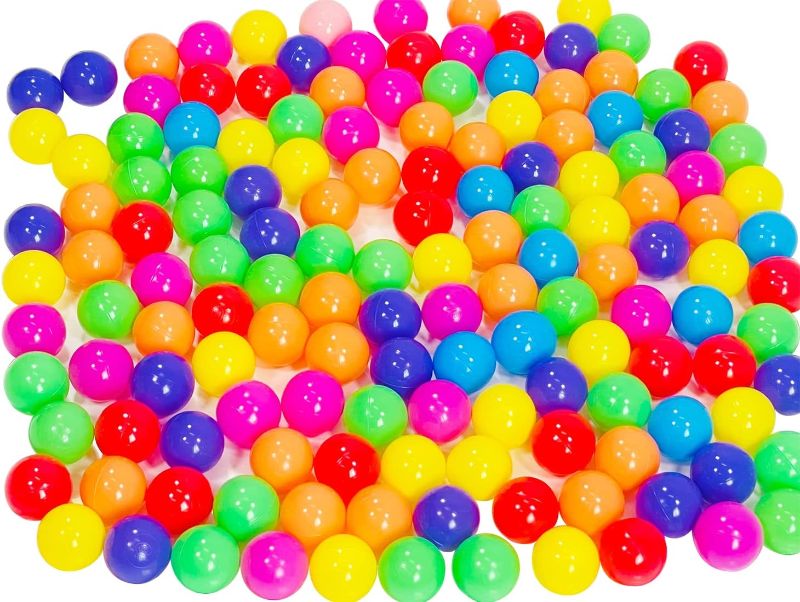Photo 1 of LANGXUN Soft Plastic Ball Pit Balls - Plastic Toy Balls for Kids - Ideal Baby Toddler Ball Pit, Ball Pit Play Tent, Baby Pool Water Toys, Kiddie Pool, Party Decoration, Photo Booth Props 50pcs /100pcs