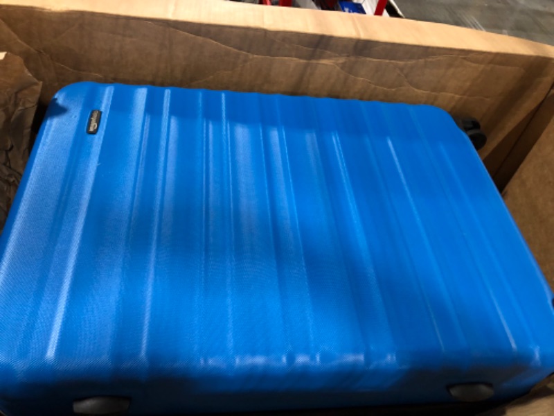 Photo 1 of Amazon Basics Large, Bright Blue Luggage SuitCase 