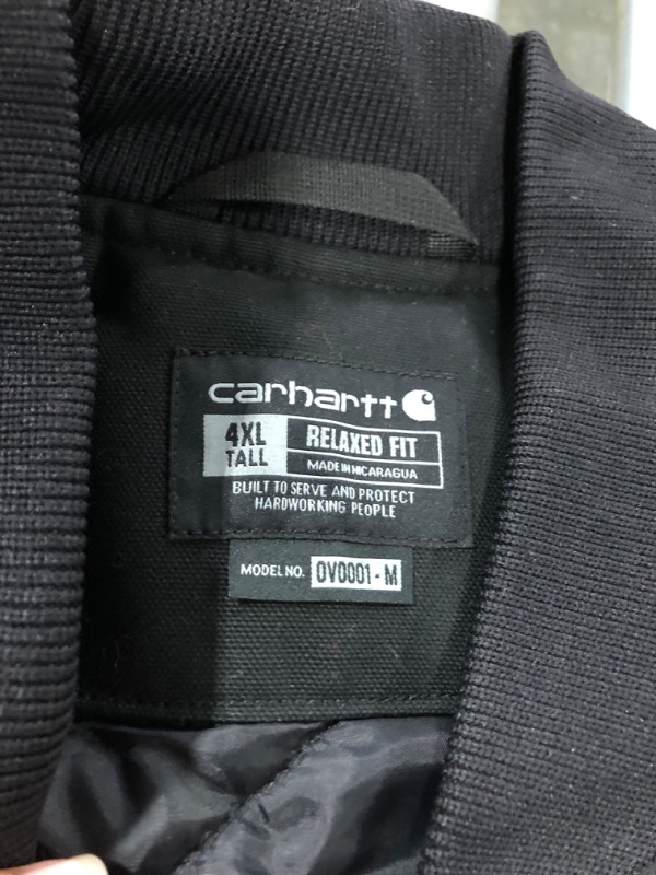 Photo 1 of Carhartt, 4 XL Tall, Relaxed Fit Vest(Black)