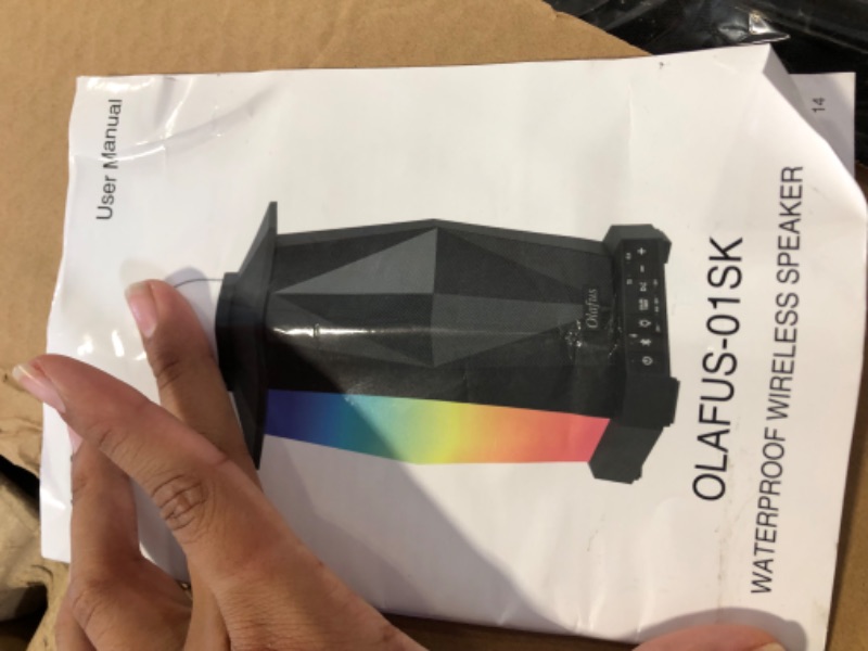 Photo 1 of Olafus Outdoor Speaker Bluetooth, 50W Dual Wireless Speaker, IPX5 Waterproof Lantern Speakers with RGB or White Lights, Up to 200 Patio Speakers Synch, 20H Playtime, for Pool Party Garden Yard Camping