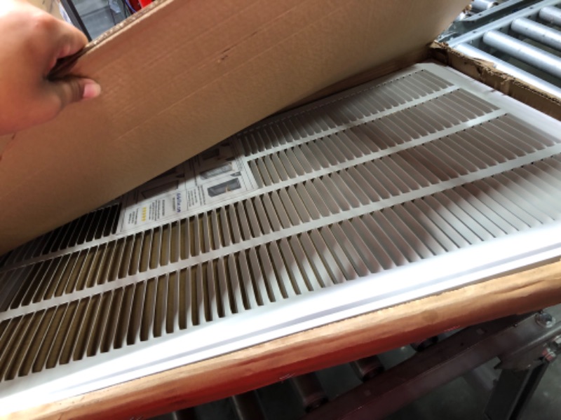 Photo 4 of 20"W x 30"H [Duct Opening Size] Steel Return Air Filter Grille (AGC Series) Detachable Door, for 1-inch Filters, Vent Cover Grill, White, Outer Dimensions: 22 5/8"W X 32 5/8"H for 20x30 Opening Duct Opening Size: 20"x30"