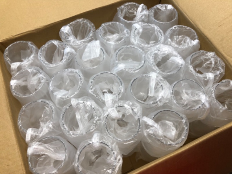 Photo 6 of 48 piece Stemless Unbreakable Crystal Clear Plastic Wine Glasses Set of 48 (10 Ounces)