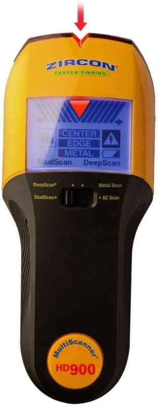 Photo 1 of Zircon HD900 9 Volt 4-Mode Multiscanner for Finding Studs, Live Wire, or Metal w/ Backlit Display (Battery Not Included, Tool Only)