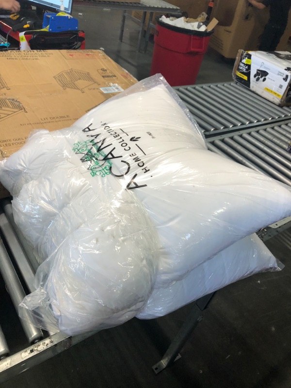 Photo 1 of ACANVA White Square Fluff Pillows, 2 Pck  