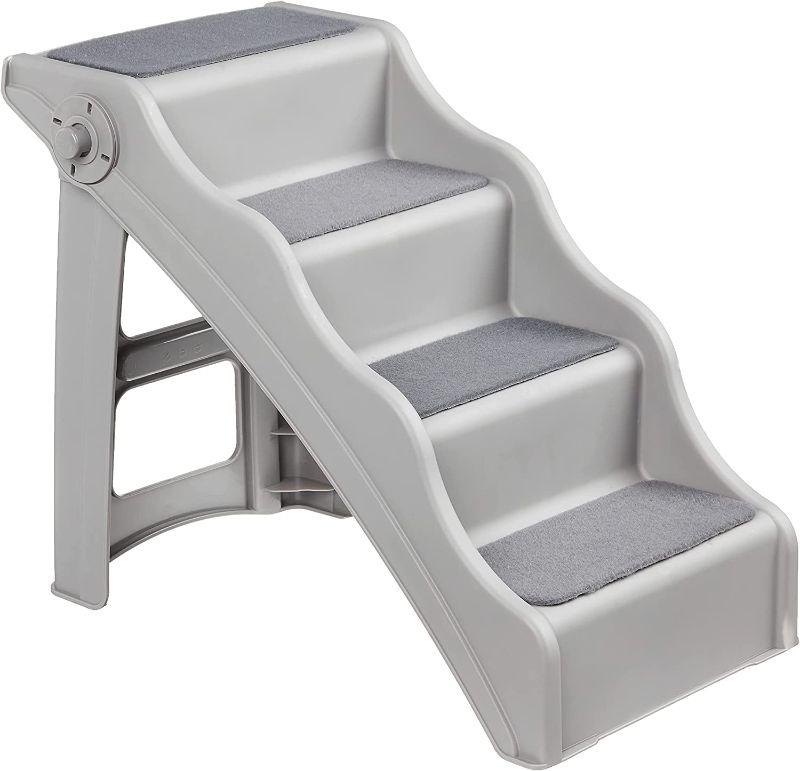 Photo 1 of Amazon Basics Foldable Steps for Dogs and Cats, Grey
