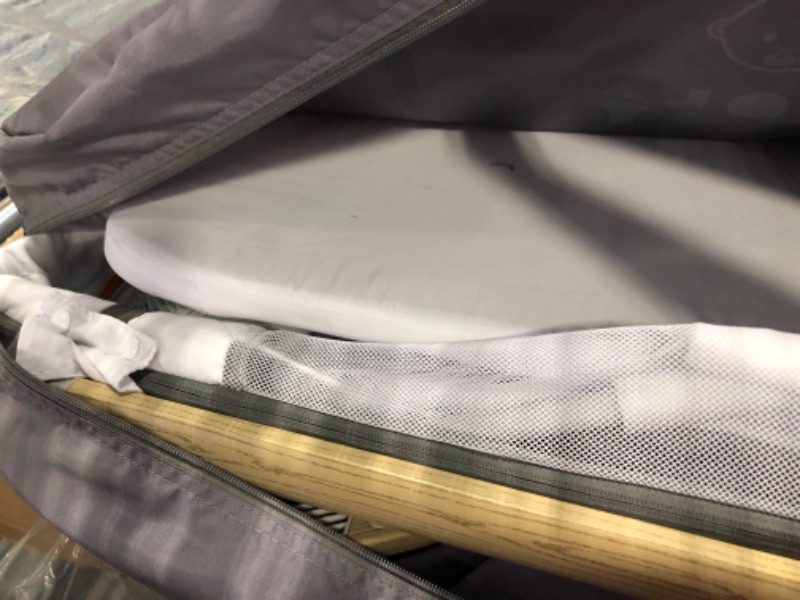Photo 1 of Baby Bassinet, Bedside Sleeper for Baby, Easy Folding Portable Crib with Storage Basket for Newborn, Bedside Bassinet, Comfy Mattress/Travel Bag Included