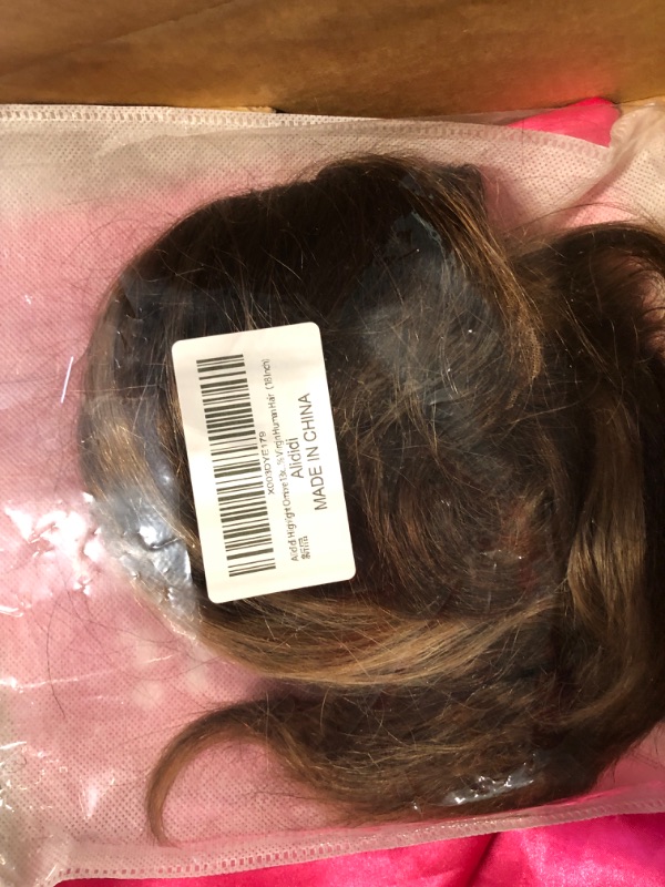 Photo 1 of Alididi Highlight Ombre 13x4 HD Transparent Lace Front Wigs Human Hair 4/27 Color Glueless Straight Lace Frontal Wig Human Hair For Women 160% Density Natural Hairline Pre Plucked with Baby Hair 100% Virgin Human Hair?18 Inch? 18 Inch 13x4 Ombre Highlight