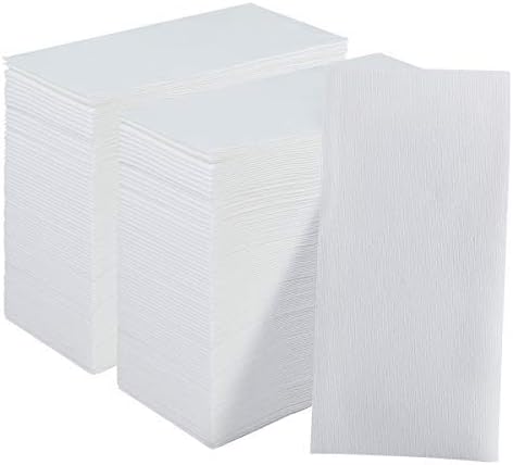 Photo 1 of 200 Pack Disposable Guest Towels Soft and Absorbent Linen-Feel Paper Hand Towels Decorative Bathroom Hand Napkins for Kitchen, Parties, Weddings, Dinners,White
