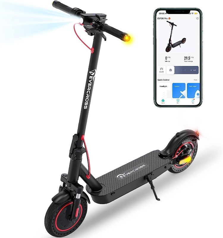 Photo 2 of ***FOR PARTS ONLY*** EVERCROSS EV10K PRO App-Enabled Electric Scooter, Electric Scooter Adults with 500W Motor, Up to 19 MPH & 22 Miles E-Scooter, Lightweight Folding Electric Scooter for Adults with 10'' Honeycomb Tires
