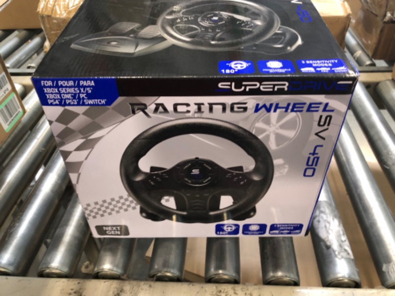 Photo 1 of Superdrive SV450 racing steering wheel with Pedals and Shifters Xbox Serie X / S, Switch, PS4, Xbox One, PS3, PC (programmable for all games)