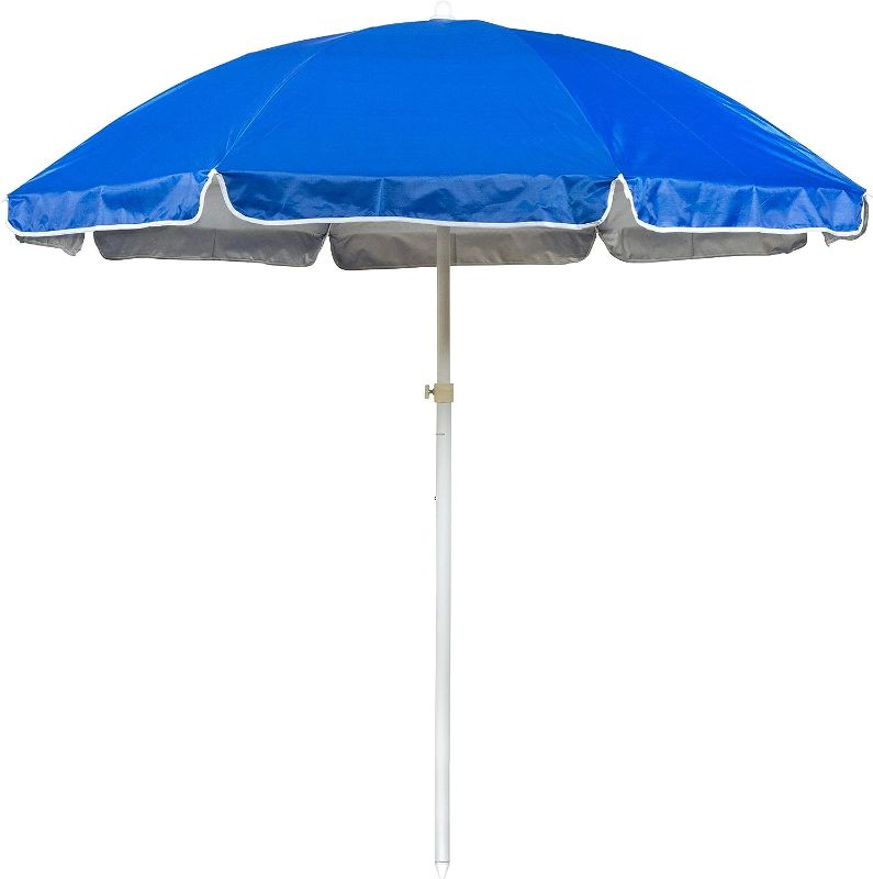 Photo 1 of 6.5' Portable Beach and Sports Umbrella by Trademark Innovations (Blue)
