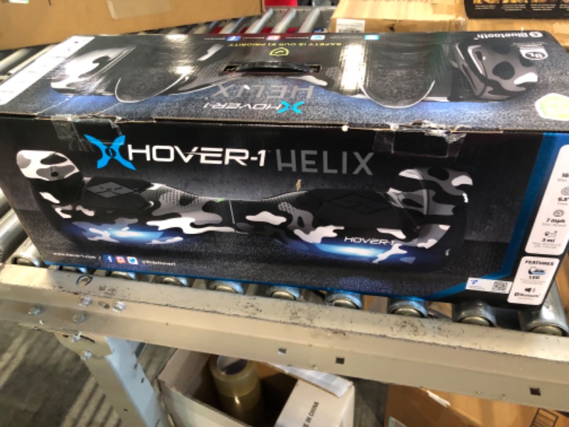 Photo 2 of Hover-1 Helix Electric Hoverboard | 7MPH Top Speed, 4 Mile Range, 6HR Full-Charge, Built-in Bluetooth Speaker, Rider Modes: Beginner to Expert Hoverboard Camo