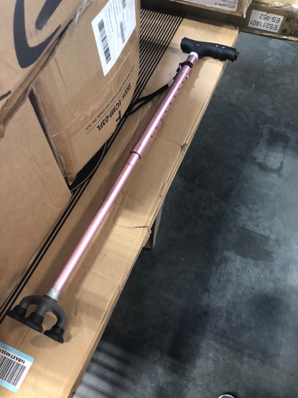 Photo 1 of BeneCane Walking Cane Adjustable Cane Flexible Walking Cane with LED Light Lightweight Sturdy Portable Walking Stick - Balancing Mobility Aid for Men Women Seniors Comfortable Handle(Pink)

Light works, batteries dying though. 