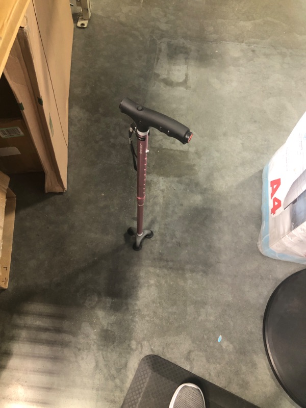 Photo 1 of BeneCane Walking Cane Adjustable Cane Flexible Walking Cane with LED Light Lightweight Sturdy Portable Walking Stick - Balancing Mobility Aid for Men Women Seniors Comfortable Handle(Pink)

Light works, batteries dying though. 