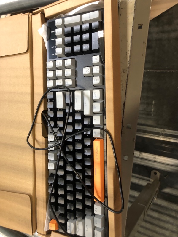 Photo 3 of E-YOOSO Z-14 Mechanical Gaming Keyboard 104 Key, Brown Switch Full-Size Computer Keyboards for PC Gamer, Black&Grey