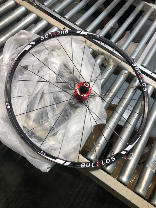 Photo 2 of BUCKLOS 26/27.5/29" Mountain Bike Wheelset, Carbon Hub MTB Wheels Quick Release Disc Brakes, 24H Low-Resistant Flat Spokes Bike Wheels fit 7-11 Speed Cassette only rear wheel 29 inch
*some wear and tear, see pics.