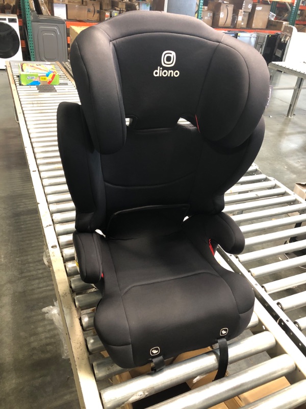 Photo 3 of Diono Cambria 2 XL 2022, Dual Latch Connectors, 2-in-1 Belt Positioning Booster Seat, High-Back to Backless Booster with Space and Room to Grow, 8 Years 1 Booster Seat, Black NEW! Black