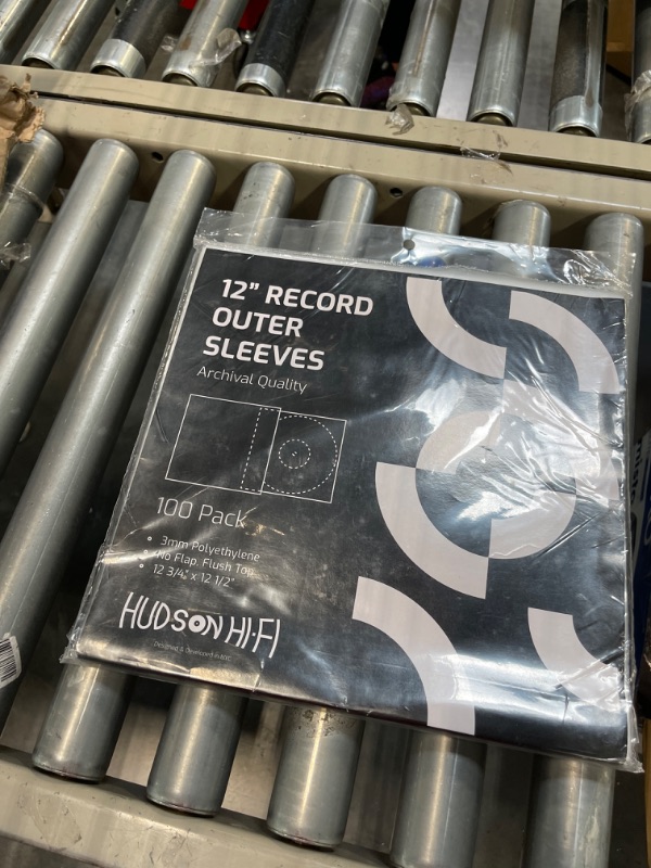 Photo 1 of Hudson Hi-Fi Vinyl Record Outer Sleeves Covers - Premium Clear Vinyl Record Sleeve 100-Pack - Protect Your LP Albums from Scratches, Dirt & Dust - 3mm Thick No-Acid Exterior Disc Cover 100 Outer