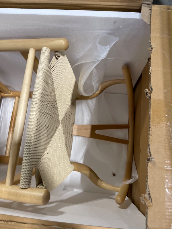 Photo 1 of Amazon Brand – Stone & Beam Wishbone Counter-Height dining chair, 35.5"H, Birch Wood, Natural / Natural Birch/Natural Counter-height stool