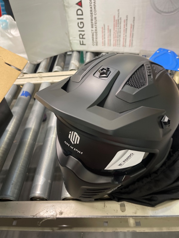 Photo 1 of ILM Open Face Motorcycle 3/4 Half Helmet for Moped ATV Cruiser Scooter DOT (Matte Black, XL) X-Large Matte Black