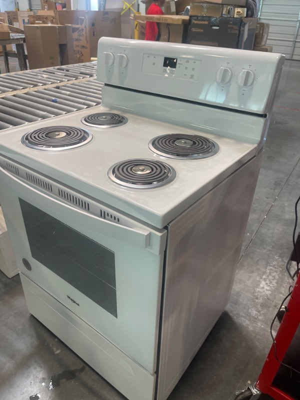Photo 4 of Whirlpool 30 Inch Wide 4.8 Cu. Ft. Free Standing Electric Range with Self Cleaning Technology

*** MISSING POWER CORD ***