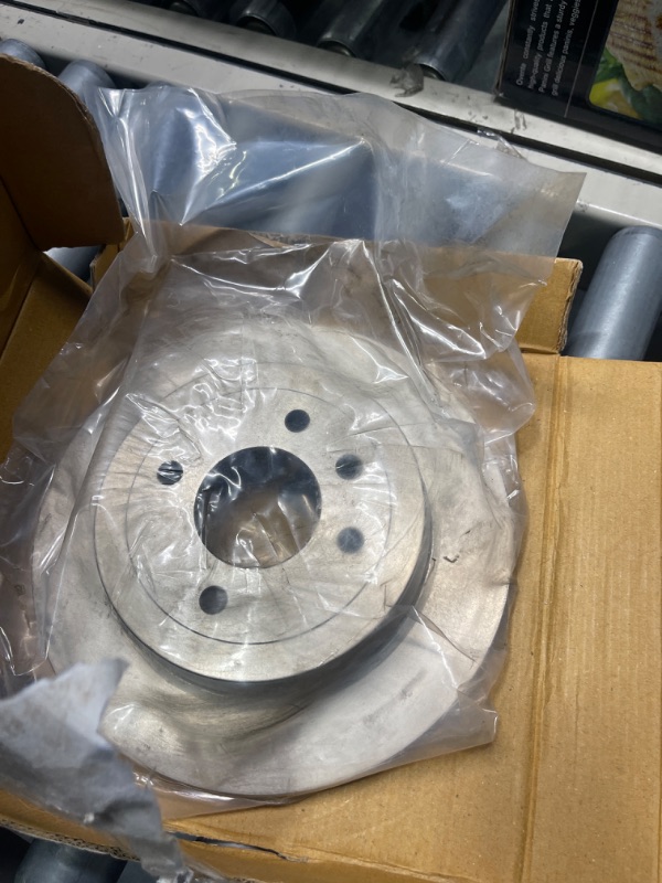 Photo 2 of Rear Dynamic Friction Company Disc Brake Rotor 600-03041 (1) For 2012-2017 Kia Rio, 2012-2022 Hyundai Accent, 2013-2014 Dodge Attitude Silver