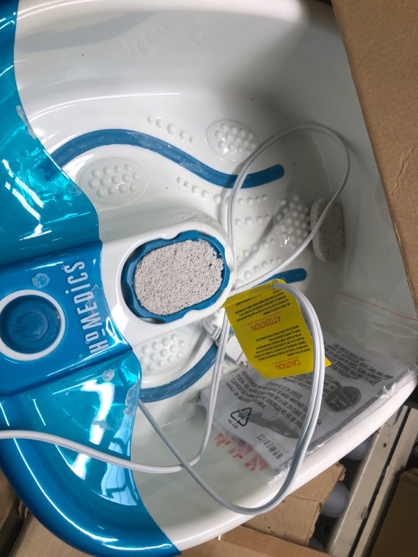 Photo 2 of HoMedics Bubble Mate Foot Spa, Toe Touch Controlled Foot Bath with Invigorating Bubbles and Splash Proof, Raised Massage nodes and Removable Pumice Stone