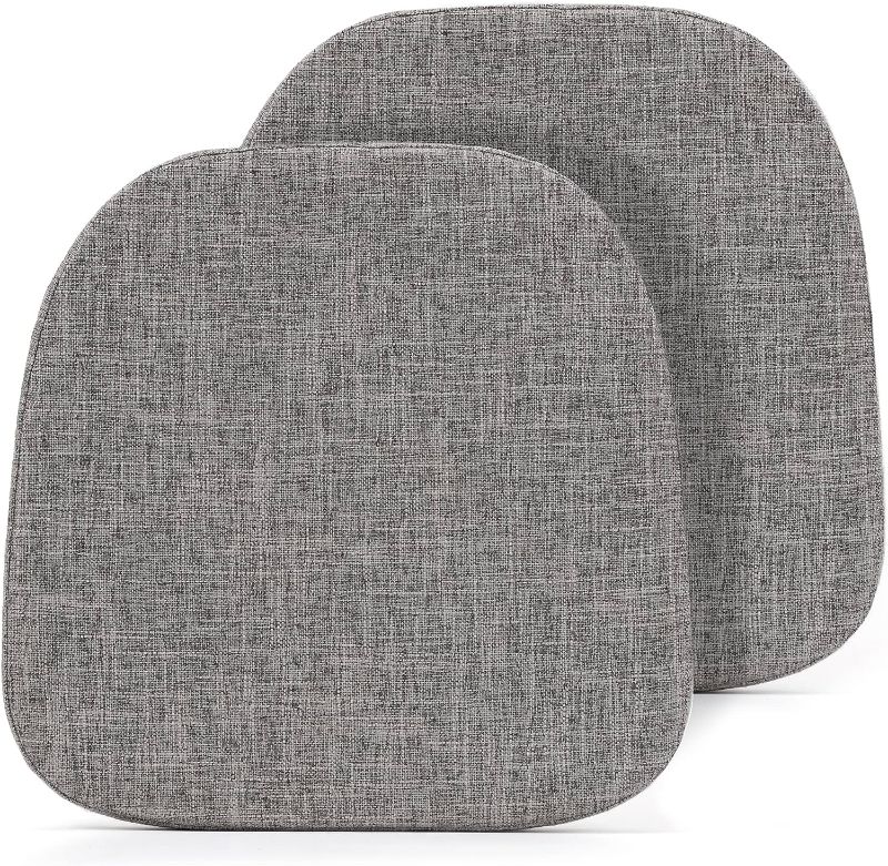 Photo 1 of  14x14 Metal Chair Cushions Pads Set of 2 for Tolix Metal Chairs Small Seat Cushions 14 inch Grey