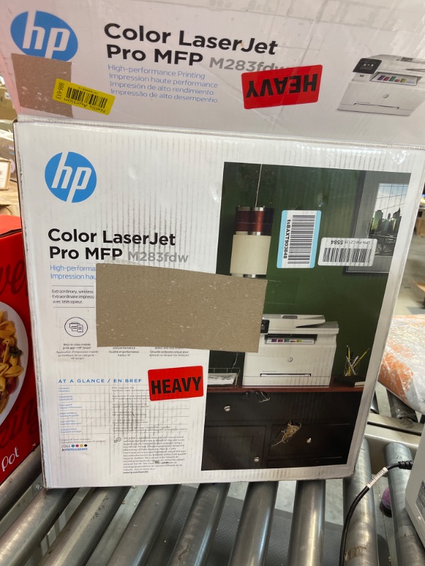 Photo 7 of HP Color LaserJet Pro M283fdw Wireless All-in-One Laser Printer, Remote Mobile Print, Scan & Copy, Duplex Printing, Works with Alexa (7KW75A), White